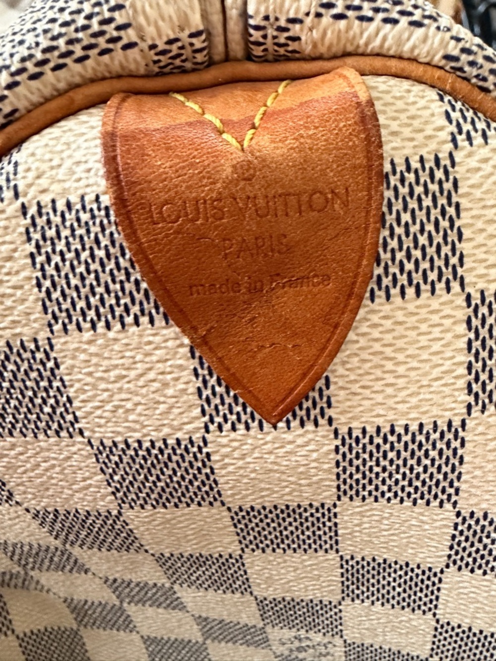 Louis Vuitton Damier Azur Speedy 30 Leather Top-Handle Bag - Picture 6 of 10